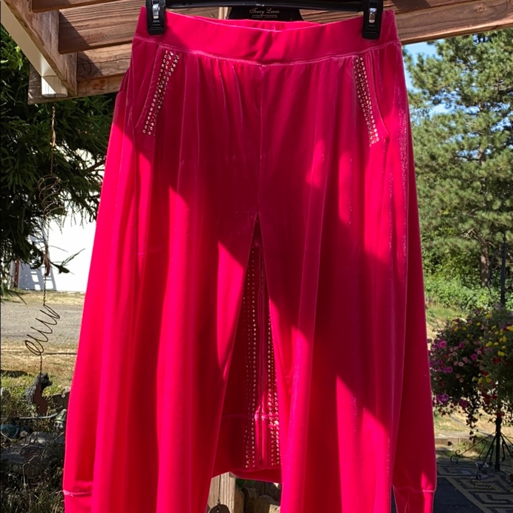 Beautiful pink velour track suit